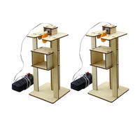 ifundom Kit D’Ascenseur en Bois à Monter Soi-même pour Garçon et Filles, 2 Pièces, Jouet Éducatif Stem, Modèle Scientifique DIY, Apprentissage Manuel, Projet Scolaire Ludique et Créatif