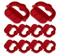 ifundom Kit de 24 Entretoises Rouges en Plastique pour Planches de Terrasse Composite et Bois, Espacement Précis de 1/4 Pouce pour Travail du Bois