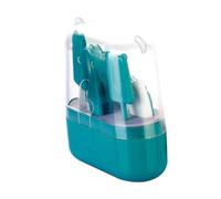 ifundom Kit de Coupe-ongles pour Bébé Vert Boîte de Rangement Facile à Tenir, en Abs et Acier Inoxydable, Soin des Ongles des Jeunes Garçon et Filles
