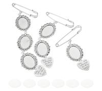 ifundom Kit de Fabrication de Broches DIY Supports Photo en Verre Cristal Plateau Photo pour Broches en Lot Combiné 3 Styles Accessoires pour Création Bijoux Personnalisés