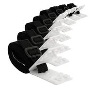 ifundom Kit de Sangles pour Bâche Solaire de Piscine avec Boucles Accessoires pour Enrouleur de Couverture Installation Facile et Fixation Solide Noires