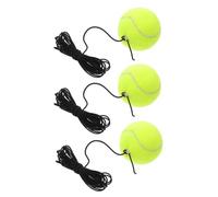 ifundom Kit D'entraînement Tennis 3 Pièces Balle de Rebond avec Corde Élastique en Fibre Chimique pour Débutants Sessions Solo et Entraînements Polyvalents