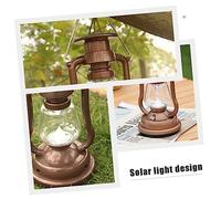 ifundom Lampe Camping Solaire Vintage Portable avec Poignée Lampe Décorative Extérieure pour Éclairage Camping Suspendue et Facile à Nettoyer pour Randonnée et Tente