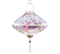 ifundom Lanterne Décorative Suspendue 30 CM en Tissu Blanc Motifs Narcisse Ornement Floral Créatif pour Décoration du Nouvel an Mariage et Fêtes Décoration Extérieure et Intérieure