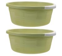 ifundom Lavabo Plastique Vert 2pcs pour Salle de Bain Cuisine, Écologique et Inodore, Bassine Pratique pour Lavage et Bain de Pieds