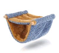 ifundom Lit Suspendu pour Hamster, Chaud, Facile à Installer, Bleu | Lint, Usage en Cage ou Ailleurs, Sûr pour Petits Animaux, Convient aux Cochons D’inde et Perroquets