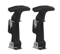 ifundom Loquets à Moraillon Flexibles Noir, Faciles à Utiliser 2pcs en Caoutchouc et Acier Inoxydable pour Remplacement Fiable Adaptés aux Moteurs et Valises D'aviation