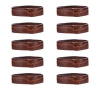 ifundom Lot de 10 Bagues de Bracelet de Montre en Cuir 20 Mm Marron Foncé Anneaux Hypoallergéniques Résistants à L'usure pour Bracelets de Montre Élégants à Porter au Quotidien