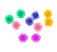 ifundom Lot de 10 Balles de Jouets Épineuses pour Chat en Plastique Souple, Interactif Stimulant la Curiosité et Renforçant Le Lien Propriétaire Couleur Aléatoire
