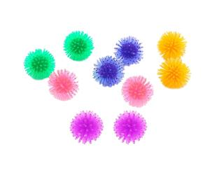 ifundom Lot de 10 Balles de Jouets Épineuses pour Chat en Plastique Souple, Interactif Stimulant la Curiosité et Renforçant Le Lien Propriétaire Couleur Aléatoire