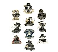 ifundom Lot de 10 Broches en Alliage Style Corbeau, Épingle de Médecin Peste, Accessoires Vestimentaires pour Vêtements, Décoration Originale pour Fêtes Couleur Aléatoire Style Aléatoire
