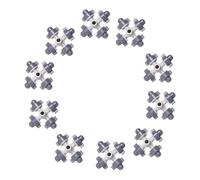 ifundom Lot de 10 Buses Détachables Gris Forme Croix Pulvérisateur Atomisation Micro-irrigation Plastique pour Outil de Production Agricole Jardinage Arrosage