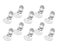 ifundom Lot de 10 Clips de Chaussures en Acier Inoxydable Argenté, Clips Plats Décoratifs pour Loisirs Créatifs, Boucles Métalliques pour Personnaliser Chaussures Plates Talons,