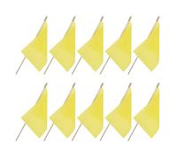 ifundom Lot de 10 Mini-drapeaux Jaunes 14x21 Cm Hampe en Bois 30 Cm, Drapeaux Portatifs Rectangulaires pour Projets Diy, Agitant des Drapeaux la Main, Décorations Festives et