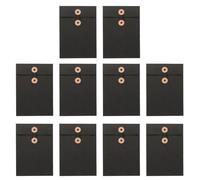 ifundom Lot de 10 Pochettes de Classement A5 en Papier Kraft Lien Porte-Documents Vintage Robuste pour Bureau et École Pochette de Rangement pour Documents et Présentations Fermeture à