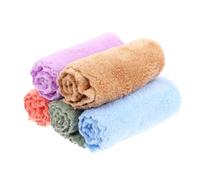 ifundom Lot De 10 Serviettes De Bain Pour Bébé En Polaire Corail Ultra Douce Absorbante, Petites Serviettes Carrées Multicolores Adaptées -nés Et Tout-petits, Essuie-mains Et Visage Pour Famille
