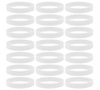 ifundom Lot de 100 Bracelets Phosphorescents en Silicone Blanc Souples et Résistants Bracelets Lumineux pour Garçon et Filles Accessoires pour Fêtes et Activités Nocturnes