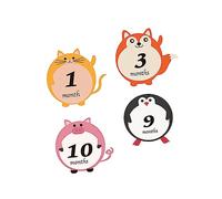 ifundom Lot De 12 Autocollants Pour Bébé Pour Fête Danniversaire Baby Shower Sans Danger