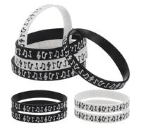 ifundom Lot de 12 Bracelets en Silicone Musique Imperméables et Portables Design Unique de Notes pour Fêtes, Festivals et Récompenses Scolaires, Présent pour Enseignants et Musiciens