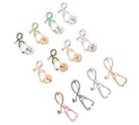 ifundom Lot de 12 Broches Infirmière en Alliage Multicolores Broche Médecin Créative de Stéthoscope Épingles de Revers Vintage pour Blouse Médicale et Présent Professionnel