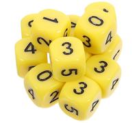 ifundom Lot de 12 Dés en Acrylique 16 MM Numérotés 0-5 Accessoires de Dés pour Jeux de Société et Mathématiques pour Fête Intérieur et Extérieur