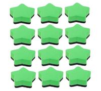 ifundom Lot de 12 Mini Effaceurs à Sec en Feutre EVA D’Étoile Verte Nettoyant pour Tableau Blanc et Noir Accessoire Portable pour Bureau École et Maison
