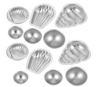 ifundom Lot de 12 Moules à Boules de Bain en Alliage D'aluminium, Moule pour Fabrication Artisanale de Bombes de Bain et Savons Ronds, Outil DIY Résistant et Pratique pour Créations
