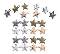 ifundom Lot de 12 Paires de Boutons Étoiles Métalliques Serrage-Fil sans Couture Clips de Serrage de Taille Réglables pour Jeans et Pantalons Couleurs Argenté Or Noir Mat et Bronze