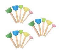 ifundom Lot de 15 Tampons Éponge Champignon pour Garçon et Filles Outil de Peinture DIY en Mousse Colorée Accessoire Peinture Garçon Fille pour Activités Créatives et Arts Plastiques