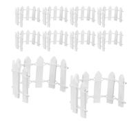 ifundom Lot de 16 Mini-clôtures en Bois Blanc pour Micro-paysages, Décorations de Jardin Miniature, Accessoires DIY pour Terrariums, Maisons de Poupées et Pots de Fleurs, pour