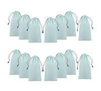 ifundom Lot de 16 Pochettes à Cordon pour Masque de Ski 26X13 CM Paquet de Rangement en Tissu Léger Bleu Clair Protection Anti-Poussière et Anti-Rayures pour Lunettes de Ski Adultes