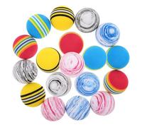 ifundom Lot de 18 Balles pour Petits Chiens en Mousse EVA Solides 42 CM Couleurs Assorties Jouets à Mâcher Silencieux et Résistants pour Chiots Balle Interactive Poussée Dentaire