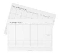 ifundom Lot de 2 Agendas Papier pour Bureau, Bloc-notes de Planification Hebdomadaire et Mensuelle, 60 Pages par Carnet, Format Pratique pour Organisation et Gestion du Temps au Travail
