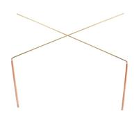 ifundom Lot de 2 Baguettes de Sourcier en Cuivre 99% Pur Tiges Doubles Tête Plate Bicolores Détection Précise pour Divination par l'eau Chasse aux Fantômes et Recherche de Trésors