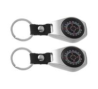 ifundom Lot de 2 Boussoles Porte-clés en Alliage de Zinc, Mini Boussole de Randonnée Compacte et Légère, Accessoire de Camping Pratique pour Survie et Navigation en Plein Air