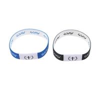 ifundom Lot de 2 Bracelets Bibliques Élastiques Versets Couleurs Bleu Blanc et Noir Blanc Accessoires Portables pour Hommes et Femmes pour Événements Religieux et Usage Quotidien