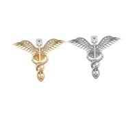 ifundom Lot de 2 Broches Ailes D'ange en Alliage Métal, Décoration Vêtements Élégante, Accessoires Vestimentaires pour Fête, Mariage et Usage Quotidien, Bijoux Fantaisie, Épingles à