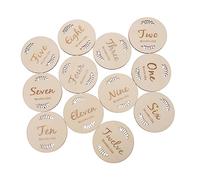 ifundom Lot de 2 Cartes en Bois pour La Pleine Lune Indicateur de Croissance Accessoires Photo pour Nouveau-né Adorables Cartes Lot de 12 Pièces