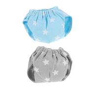 ifundom Lot de 2 Couches Lavables pour Petits Animaux L, Réutilisables et Absorbantes, Motifs Étoiles Bleu et Gris, Adaptées aux Écureuils, Cochons D’Inde et Lapins, Confort Léger pour