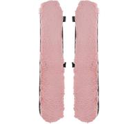 ifundom Lot de 2 Coussins D’Accoudoirs pour Chaise de Bureau Rembourrage Doux Rose Clair Housses Souples avec Attaches Réglables Coussin de Confort Ergonomique pour Espace de Travail à