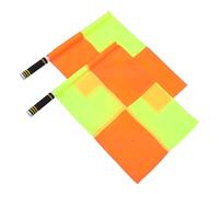 ifundom Lot De 2 Drapeaux De Juge De Football Drapeaux D'Arbitre Avec Poignée En Éponge Outil D'Arbitre De Match De Football Outils De Juge De Ligne