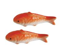 ifundom Lot de 2 Figurines Poisson Flottant en Céramique Rouge, Décoration Aquarium Créative, Ornement sous-Marin Petit Format, Déco Intérieure et Extérieure pour Passionnés