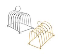 ifundom Lot De 2 Grilles À en Métal À 6 Fentes Support pour Grillé Support De Refroidissement pour avec Poignée Station De Service pour Petit-Déjeuner pour Bureau