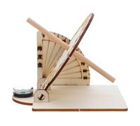 ifundom Lot de 2 Horloges Solaires Équatoriales en Bois Modèle DIY Éducatif Instrument Ancien de Mesure du Temps Outil Pédagogique Scientifique pour Garçon et Filles Décoration Bois