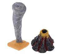 ifundom Lot de 2 Jouets réalistes de Simulation de tornade volcanique en résine, Sculpture de Catastrophe Naturelle pour expériences scientifiques, Jouets éducatifs pour Enfants et Tout-Petits
