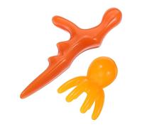 ifundom Lot de 2 Masseurs de Cuir Chevelu Pieuvre Orange Bâtonnet d'Automassage Manuel Peigne de Massage Ergonomique pour Relaxation du Cuir Chevelu Soins du Visage et Détente