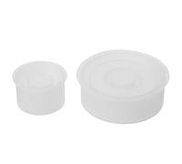 ifundom Lot de 2 Moules en Silicone pour Bougeoirs Ronds Moules en Résine Époxy Transparente pour Photophores DIY Adaptés aux Loisirs Créatifs et Coulée de Cire Réutilisables et