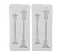 ifundom Lot de 2 Moules en Silicone Résistants Haute Température Forme Lampadaire pour Bougies Coniques Pâtisserie et Loisirs Créatifs Démoulage Facile Couleur Transparente