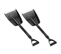 ifundom Lot de 2 Pelles à Neige Détachables pour Voiture, Pelle en Métal Extensible Manche Renforcé, Outil Multifonction de Déneigement pour Allée, Camping et Trottoirs Hivernaux,