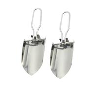 ifundom Lot De 2 Pelles De Jardinage Pliantes en Acier Inoxydable, Mini Kit De Plantation pour Plantes en Pot, Outil D'horticulture Léger Et Portable, Usage Extérieur Et Jardinage Compact